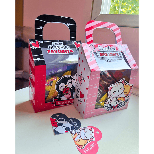 Plantillas de Diseño Bolsas con Visor San Valentín Archivos PDF