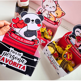 4 Plantillas de Diseño Mini Bandejas San Valentín Archivos PDF