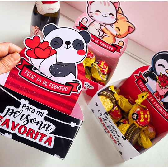 4 Plantillas de Diseño Mini Bandejas San Valentín Archivos PDF