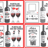 Plantillas de Diseño para Botellas San Valentín Archivos SVG y Studio