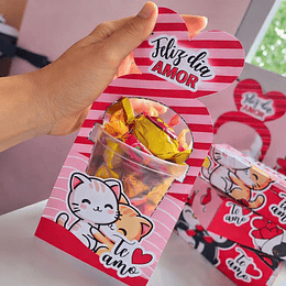 2 Plantillas de Diseño Porta Vasos San Valentín Archivos PDF