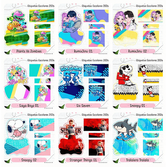 38 Plantillas de Diseño Etiquetas 2026 Archivos PNG