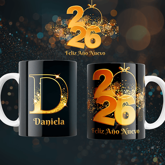 26 Plantillas de Diseño Tazas Año Nuevo 2026 Archivos Editables Photoshop