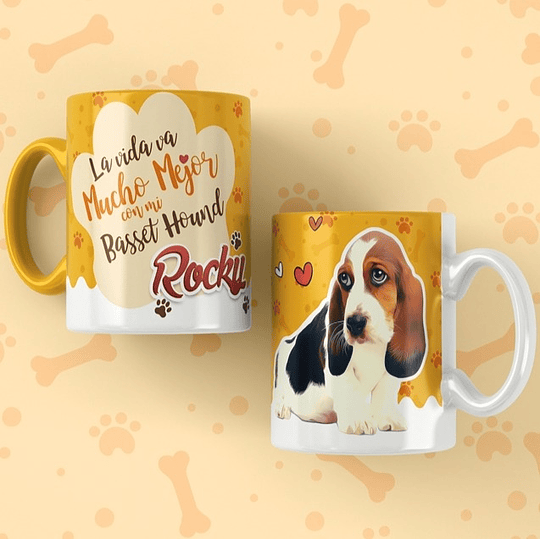 25 Plantillas de Diseño Tazas Mascotas 2 Archivos Editables PSD y JPG