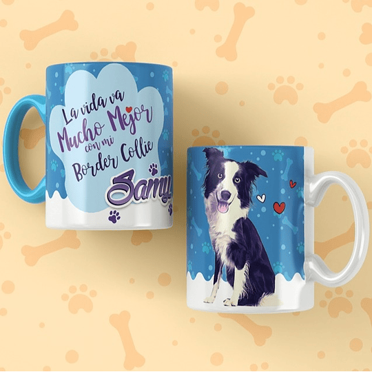 25 Plantillas de Diseño Tazas Mascotas 2 Archivos Editables PSD y JPG