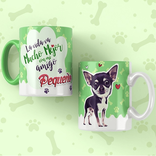 25 Plantillas de Diseño Tazas Mascotas 2 Archivos Editables PSD y JPG