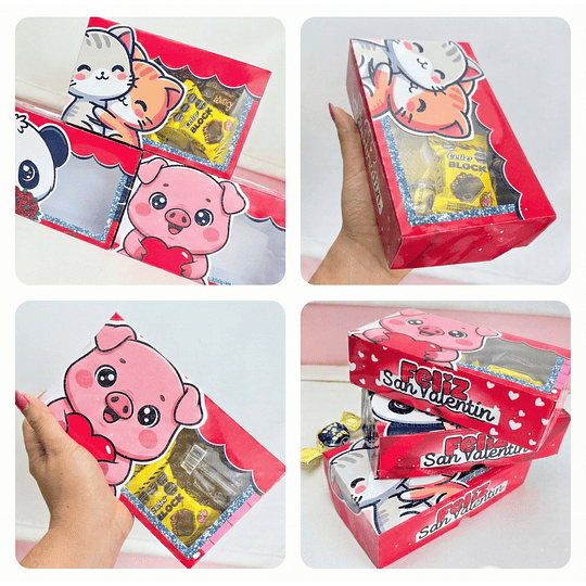 Plantillas de Diseño Bomboneras Gigantes San Valentín Archivos PDF