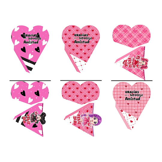 12 Plantillas de Diseño Conos San Valentín Archivos PDF