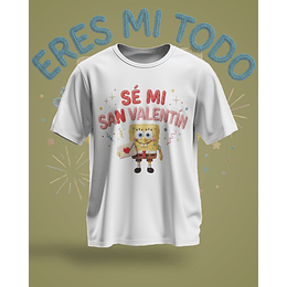 12 Plantillas de Diseño Remera Camiseta Bob Esponja San Valentín Archivos PNG