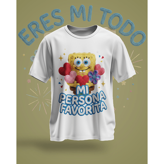 12 Plantillas de Diseño Remera Camiseta Bob Esponja San Valentín Archivos PNG