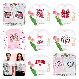 48 Plantillas de Diseño Remera Camiseta San Valentín Archivos PNG