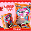 Plantillas de Diseño Tazas Golosinas San Valentín Archivos PNG y PSD