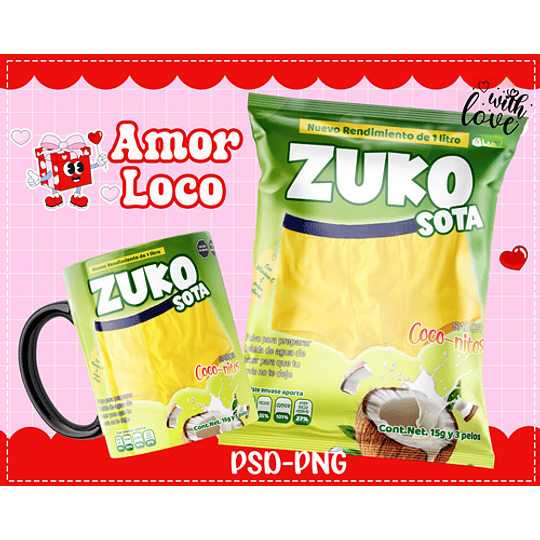 Plantillas de Diseño Tazas Golosinas San Valentín Archivos PNG y PSD