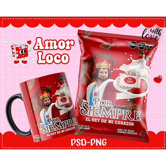 Plantillas de Diseño Tazas Golosinas San Valentín Archivos PNG y PSD