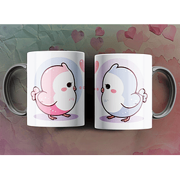 6 Plantillas de Diseño Tazas Parejas San Valentín Archivos PNG