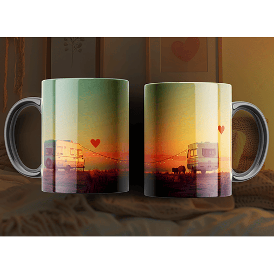 6 Plantillas de Diseño Tazas Parejas San Valentín Archivos PNG