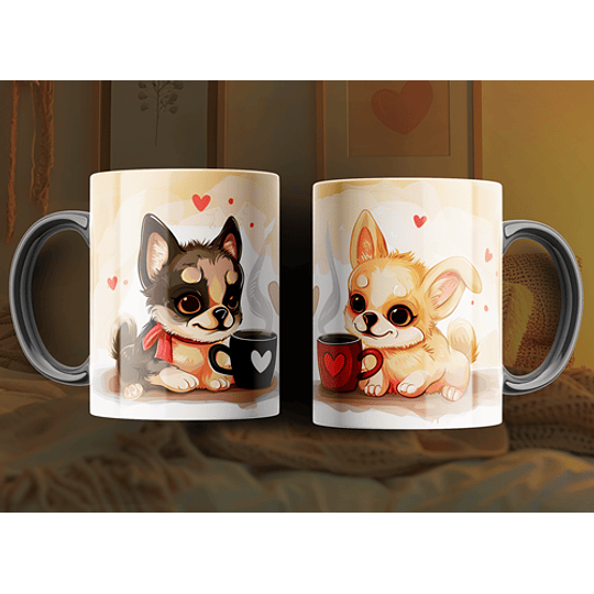 6 Plantillas de Diseño Tazas Parejas San Valentín Archivos PNG
