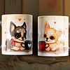 6 Plantillas de Diseño Tazas Parejas San Valentín Archivos PNG