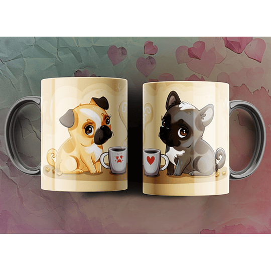 6 Plantillas de Diseño Tazas Parejas San Valentín Archivos PNG