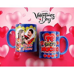12 Plantillas de Diseño Tazas Te Quiero Mucho San Valentín Archivos Editables PSD
