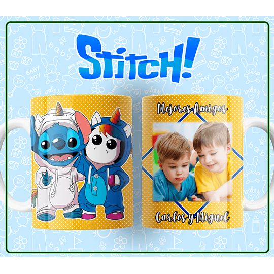 10 Plantillas de Diseño Tazas Stitch Mejores Amigos Archivos Editables PSD