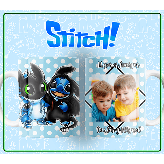 10 Plantillas de Diseño Tazas Stitch Mejores Amigos Archivos Editables PSD