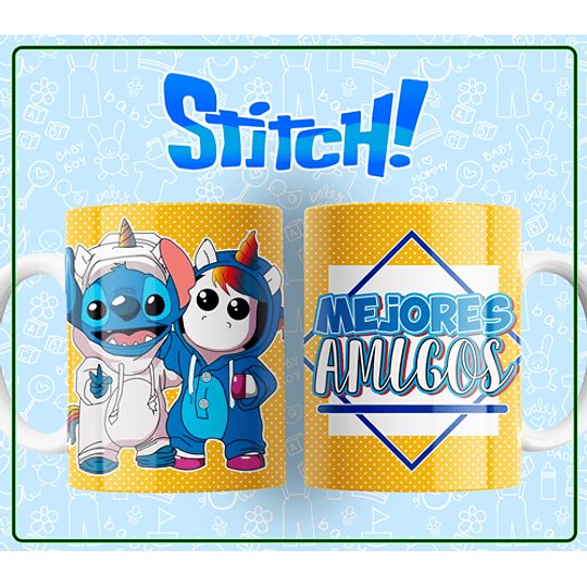 10 Plantillas de Diseño Tazas Stitch Mejores Amigos Archivos Editables PSD