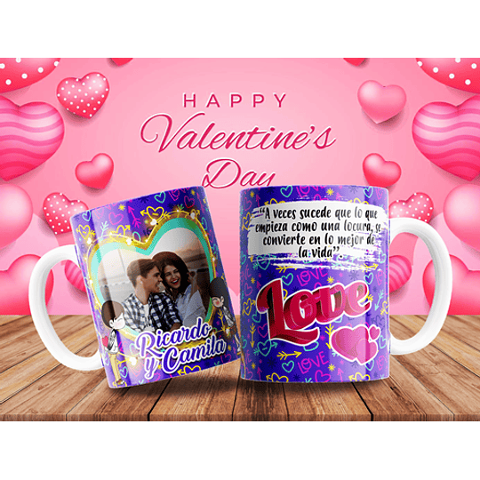 7 Plantillas de Diseño Tazas Love San Valentín Archivos Editables PSD
