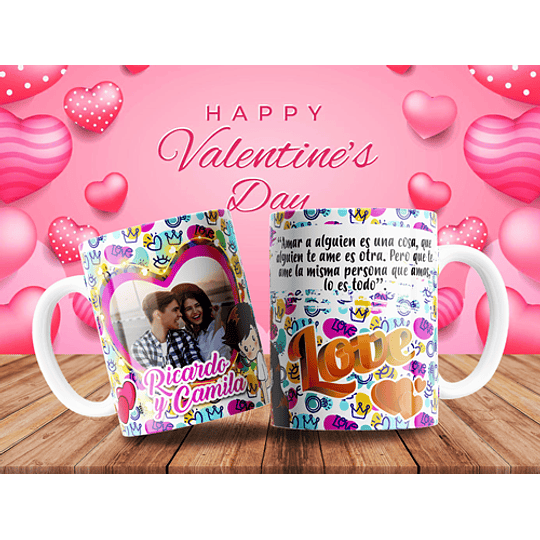 7 Plantillas de Diseño Tazas Love San Valentín Archivos Editables PSD