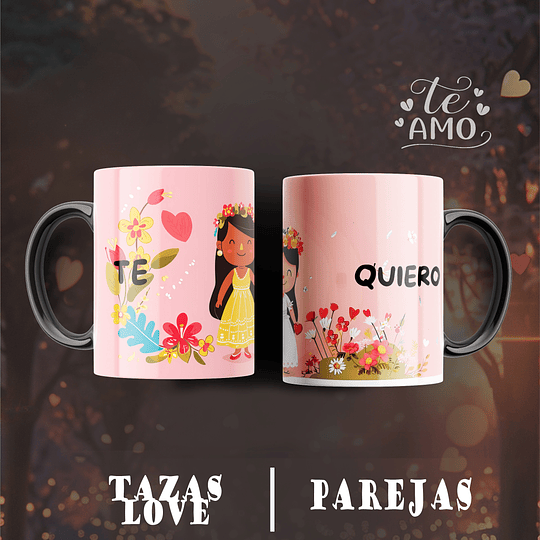 12 Plantillas de Diseño Tazas Parejas San Valentín Archivos PNG
