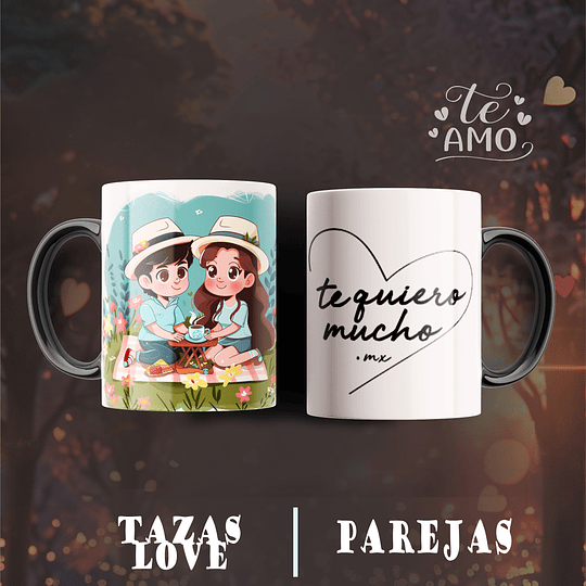12 Plantillas de Diseño Tazas Parejas San Valentín Archivos PNG
