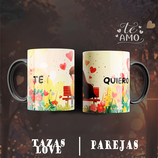 12 Plantillas de Diseño Tazas Parejas San Valentín Archivos PNG