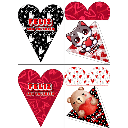 Plantillas de Diseño Cono Viral San Valentín Archivos PDF