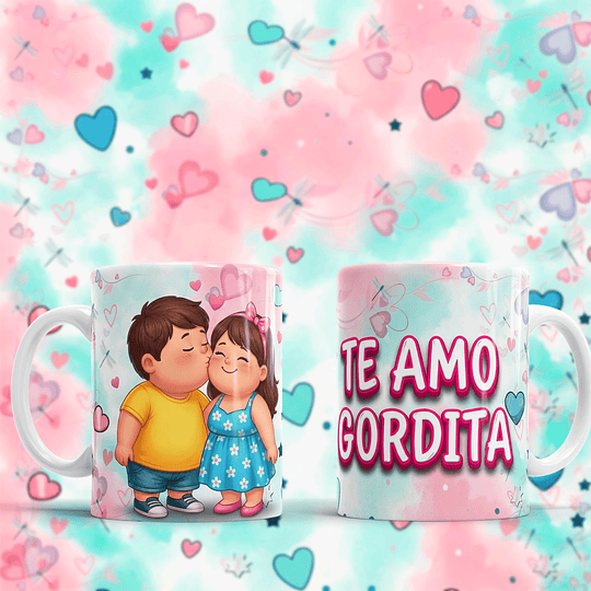 10 Plantillas de Diseño Tazas Mi Gordita(o) San Valentín Archivos PNG