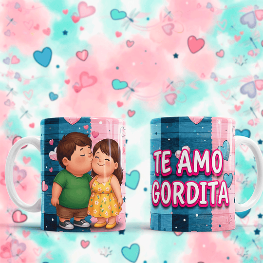 10 Plantillas de Diseño Tazas Mi Gordita(o) San Valentín Archivos PNG