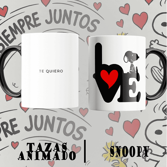 12 Plantillas de Diseño Tazas Snoopy San Valentín Archivos PNG