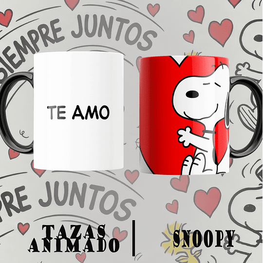 12 Plantillas de Diseño Tazas Snoopy San Valentín Archivos PNG