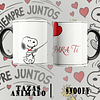 12 Plantillas de Diseño Tazas Snoopy San Valentín Archivos PNG