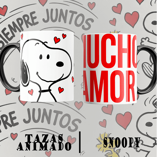 12 Plantillas de Diseño Tazas Snoopy San Valentín Archivos PNG