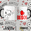 12 Plantillas de Diseño Tazas Snoopy San Valentín Archivos PNG