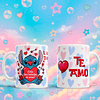 8 Plantillas de Diseño Tazas Stitch San Valentín Archivos PNG