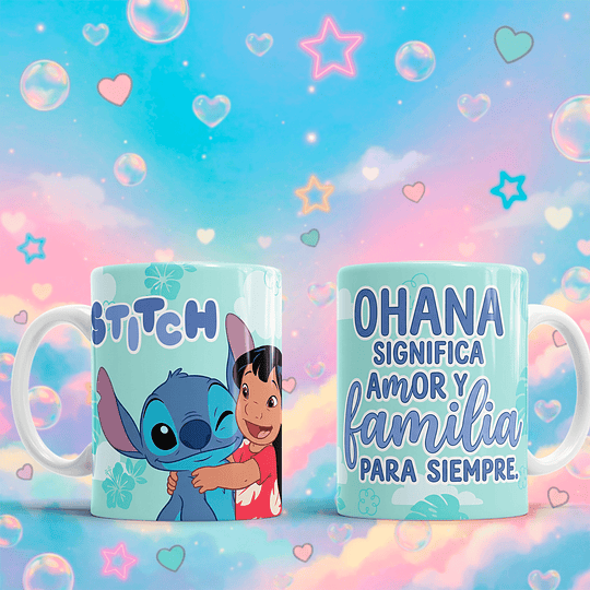 8 Plantillas de Diseño Tazas Stitch San Valentín Archivos PNG