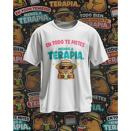 10 Plantillas de Diseño Camiseta Poleras Capy Terapia Archivos PNG