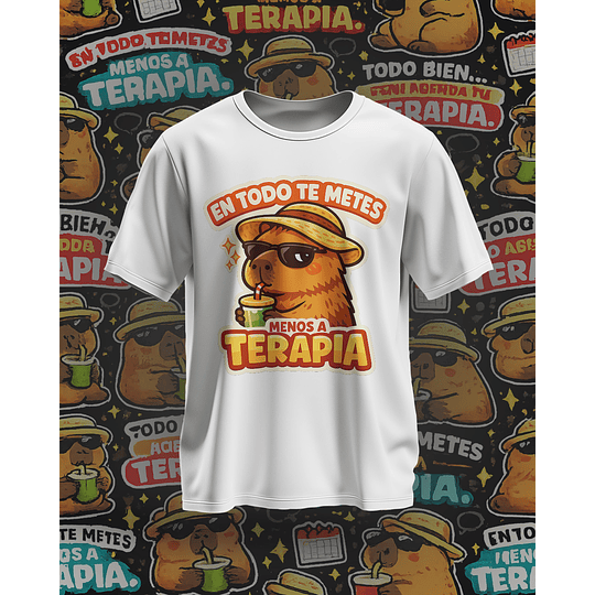 10 Plantillas de Diseño Camiseta Poleras Capy Terapia Archivos PNG