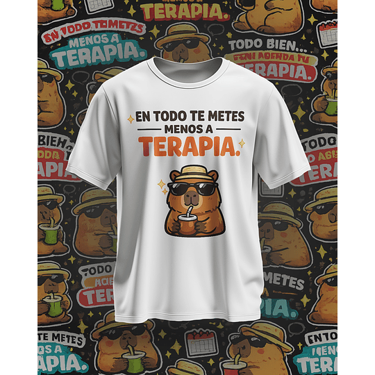 10 Plantillas de Diseño Camiseta Poleras Capy Terapia Archivos PNG