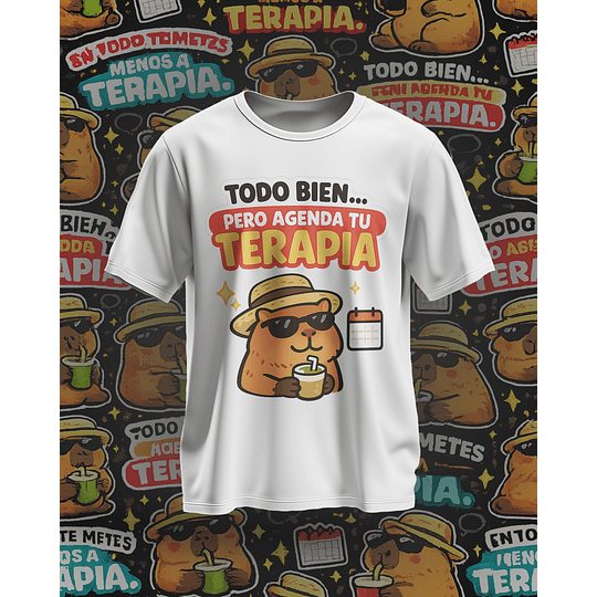 10 Plantillas de Diseño Camiseta Poleras Capy Terapia Archivos PNG