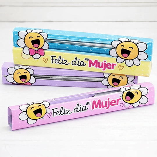 4 Plantillas de Diseño Cajas Portalapicero Día de la Mujer Archivos PDF