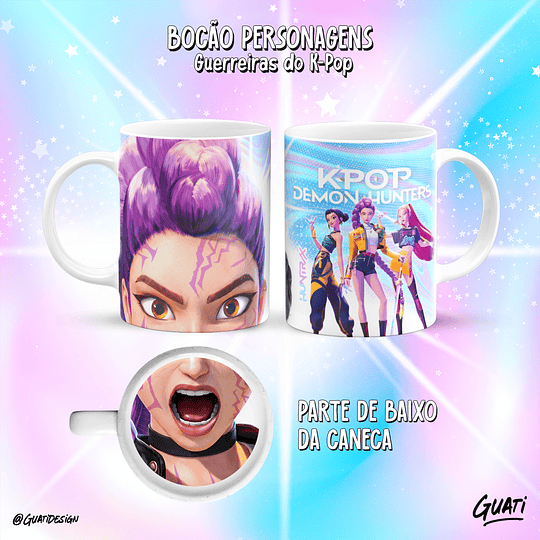 10 Plantillas de Diseño Tazas Boca Guerreras K-pop Archivos PNG