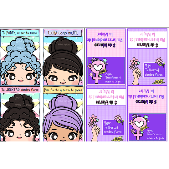 16 Plantillas de Diseño Tarjetas Día de la Mujer Archivos PDF