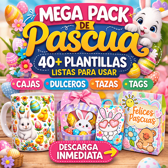 Mega Pack de Pascua – Plantillas para Cajas, Dulceros y Sublimación